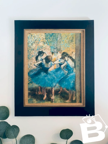Cadre Vintage « Danseuses en bleu » d’après Edgar Degas – Édition S.P.A.D.E.M.