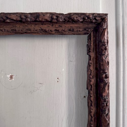 Cadre XVIIe en bois sculpté chêne baguettes A5744