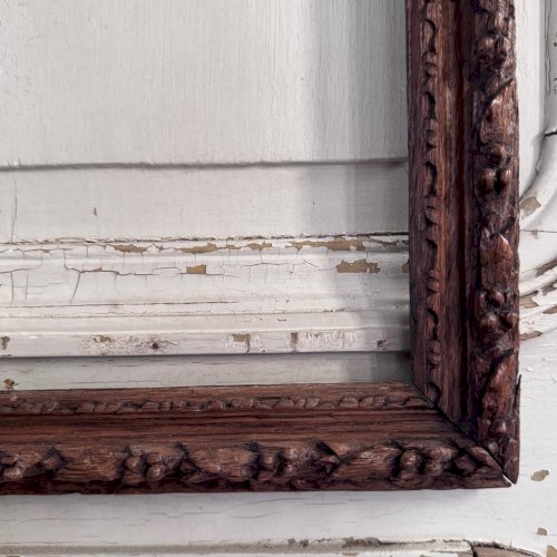 Cadre XVIIe en bois sculpté chêne baguettes A5744