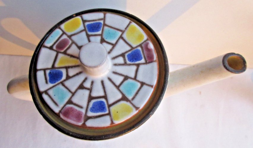 Cafetière en céramique Art Déco style Jouve, Capron, design des années 50