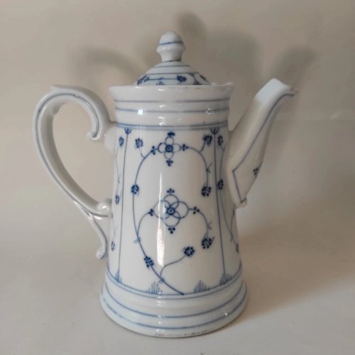 Cafetière, verseuse en porcelaine Allemande, Blu Saks, Copenhague