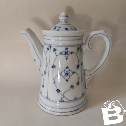 Cafetière, verseuse en porcelaine Allemande, Blu Saks, Copenhague
