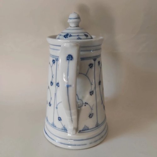 Cafetière, verseuse en porcelaine Allemande, Blu Saks, Copenhague