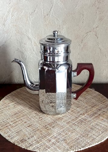 CAFETIÈRE VINTAGE ADB – CUIVRE CHROMÉ & BAKÉLITE – ANNÉES 50/60 – 2L 