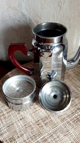 CAFETIÈRE VINTAGE ADB – CUIVRE CHROMÉ & BAKÉLITE – ANNÉES 50/60 – 2L 