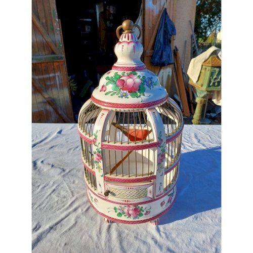 Cage à Oiseaux 19 éme en Faience de Lunéville