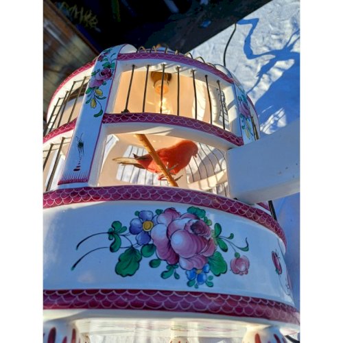Cage à Oiseaux 19 éme en Faience de Lunéville