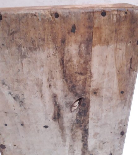 caisse à outils ancienne 39,3x24,5cm bois poignée intégrée ref616