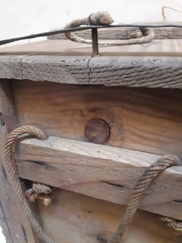 Caisse militaire L64,3xH27xP23,2 de munitions en bois