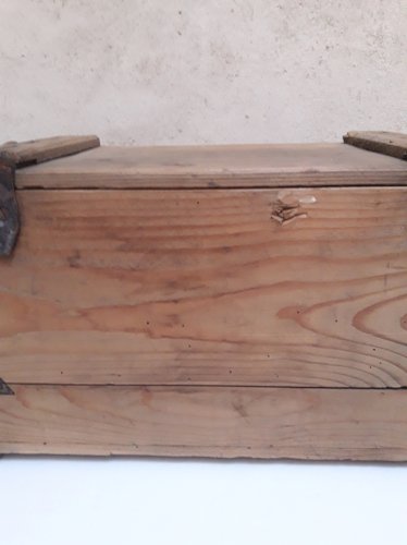 Caisse militaire L64,3xH27xP23,2 de munitions en bois