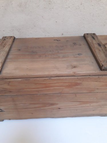Caisse militaire L64,3xH27xP23,2 de munitions en bois