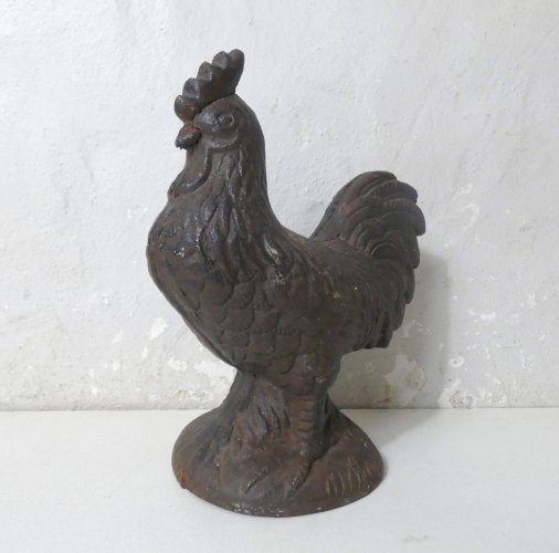 cale porte coq en fonte vintage