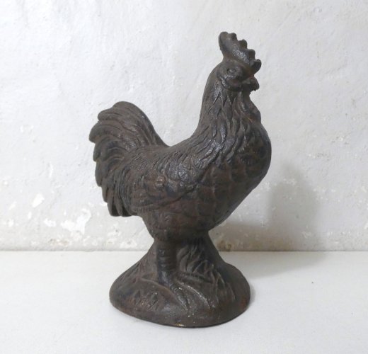 cale porte coq en fonte vintage