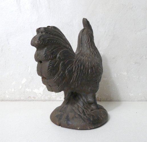 cale porte coq en fonte vintage