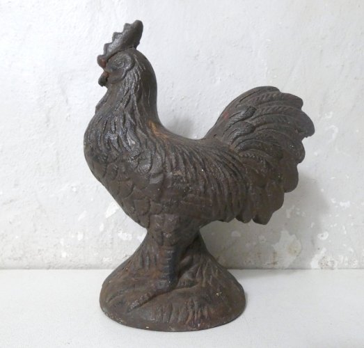 cale porte coq en fonte vintage