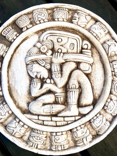 Calendrier maya en argile / Décoration murale