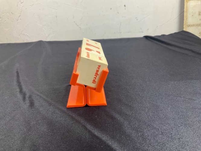 CALENDRIER PERPETUEL Bureau, Vintage Orange Année 70