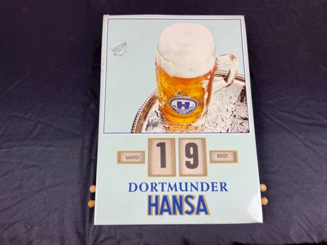 Calendrier perpétuel publicitaire dortmunder hansa bier