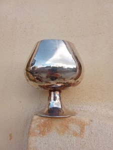 Calice en métal argenté orfèvre plasait 