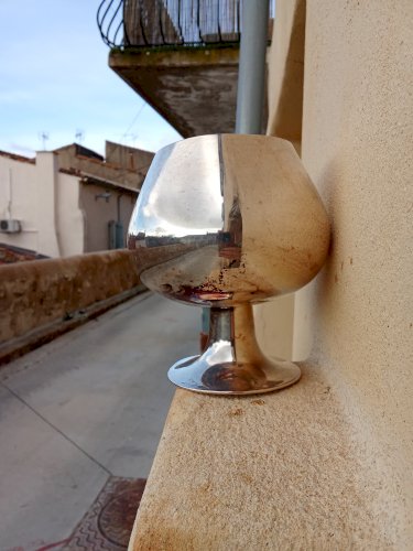 Calice en métal argenté orfèvre plasait 