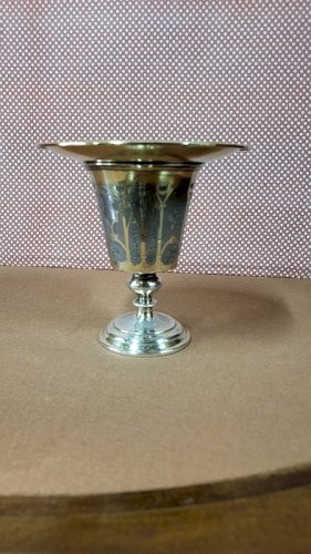 CALICE OU CIBOIRE EN ARGENT MASSIF VERMEIL POINCON MINERVE DE 212,68 GRAMMES