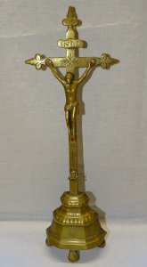 - CALVARY CROSS CRUCIFIX HIGH PERIOD 17TH/18TH BRONZE BRASS CHRIST RELIGION D