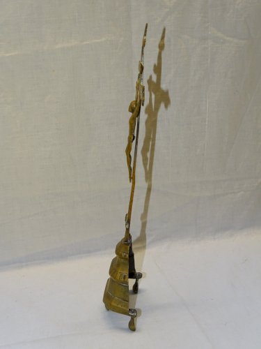 -CALVAIRE CROIX CRUCIFIX HAUTE EPOQUE XVII/XVIII BRONZE LAITON CHRIST RELIGION D