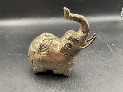 Cambodia lime box silver betel elephant Indochina