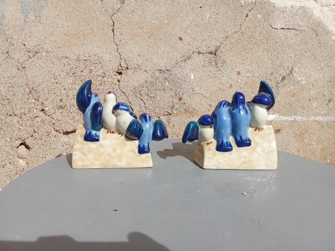 Camille Tharaud (Limoges) – Paire de serre-livres Les Oiseaux