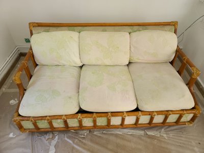 bamboo structure sofa bed Roche Bobois
