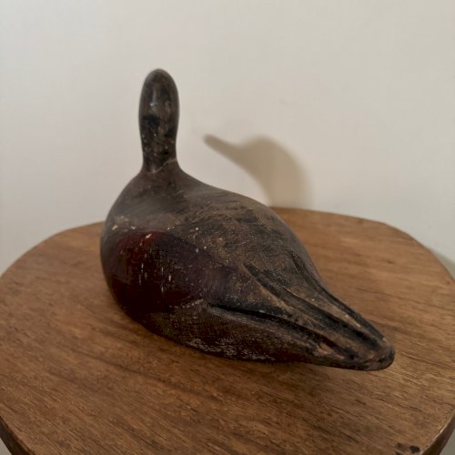 Canard appelant en bois polychrome XXe art populaire M3537