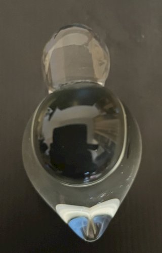 canard en pate de verre presse papier décoration vintage verrerie