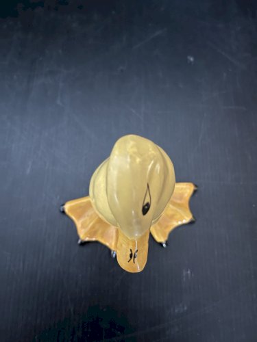 Canard jaune  en faïence de Malicorne Sarthe poterie artisanat