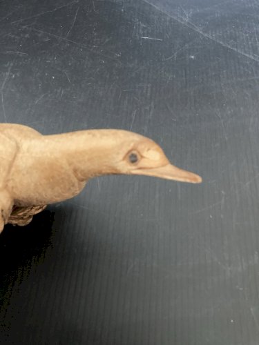 canard sculpté en racine bois artisanat sculpture