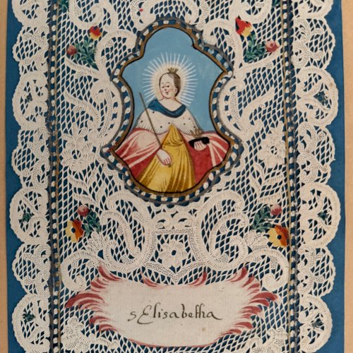 Canivet conventuel début XVIIIe représentant sainte Elisabetha M3603