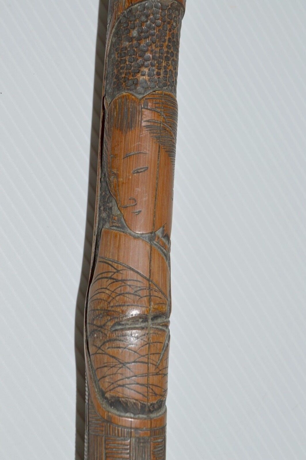 ANCIENNE CANNE DE Marche En Bambou EUR 40,00 - FR