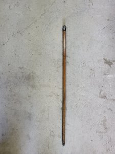 WOODEN WALKING STICK WITH SOLID SILVER HANDLE NO. 1