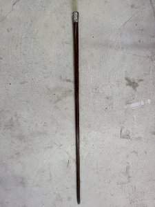 WOODEN WALKING STICK WITH SOLID SILVER HANDLE NO. 2