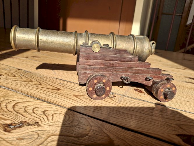 Canon en bronze reproduction grande taille 34 cm qualité