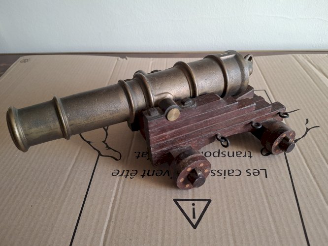 Canon en bronze reproduction grande taille 34 cm qualité