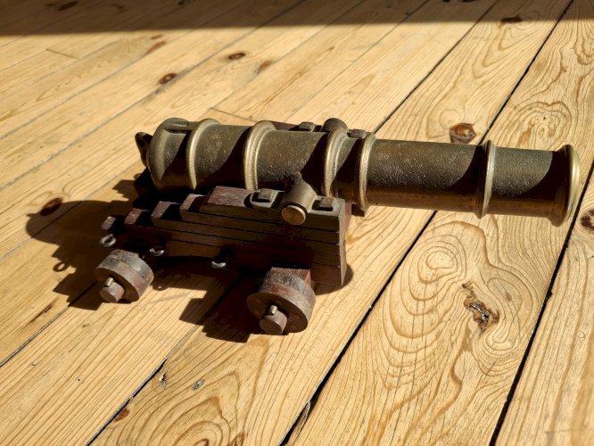 Canon en bronze reproduction grande taille 34 cm qualité