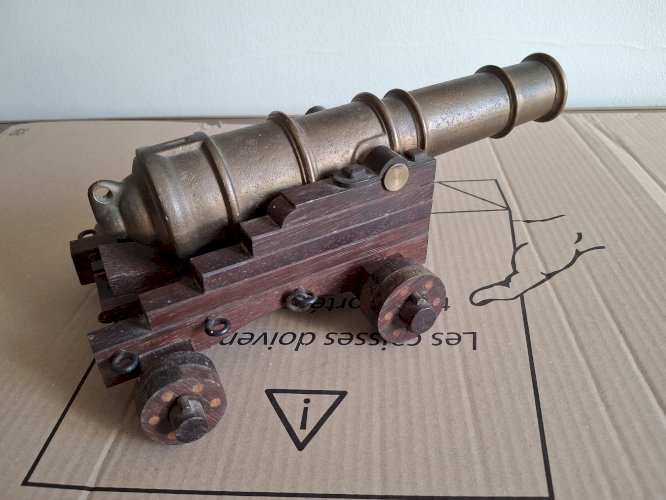 Canon en bronze reproduction grande taille 34 cm qualité