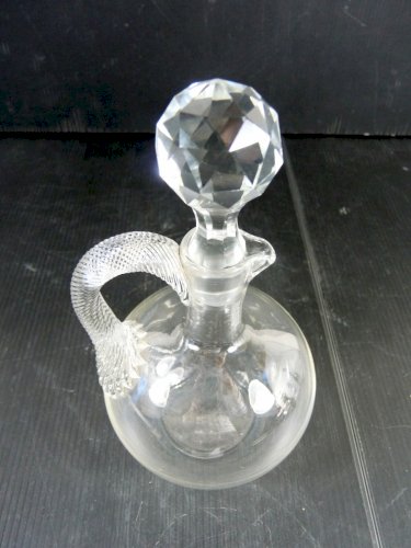 Carafe à porto cristal Baccarat anse torsadée H - 18 cm