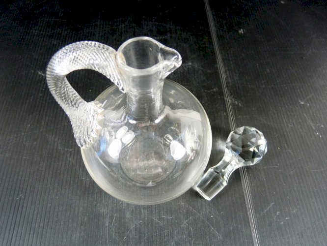 Carafe à porto cristal Baccarat anse torsadée H - 18 cm