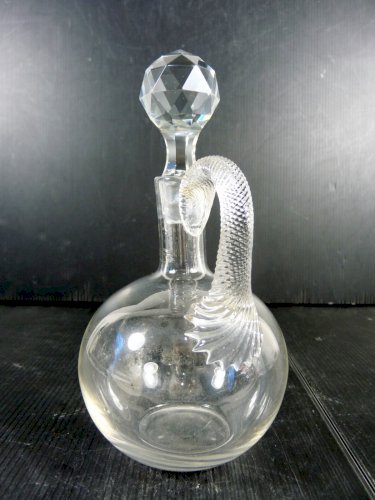 Carafe à porto cristal Baccarat anse torsadée H - 18 cm