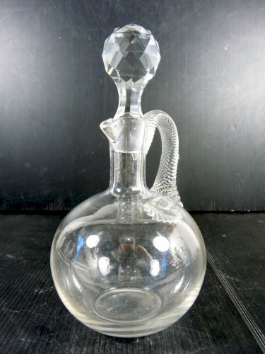 Carafe à porto cristal Baccarat anse torsadée H - 18 cm