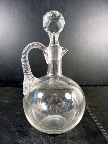 Carafe à porto cristal Baccarat anse torsadée H - 18 cm