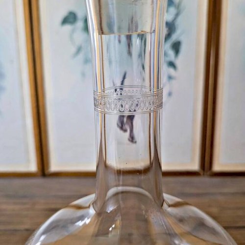 Carafe à vin en cristal guilloché (gravé) - début 1900