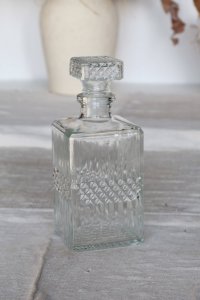 Vintage pressed glass whisky decanter