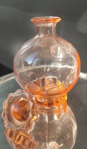 Carafe Art Déco Verre Rosaline (1930-1940)